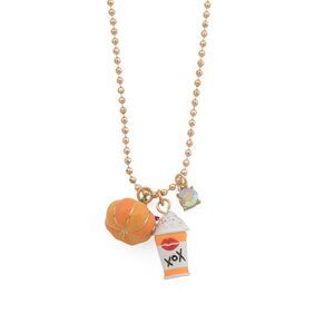 BETSEY JOHNSON Orange Pumpkin Spice Pendant Necklace